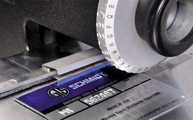 Figure "A" Schmidt Embossing Stamper Letter Machine Nameplate Marking Tool Punch 